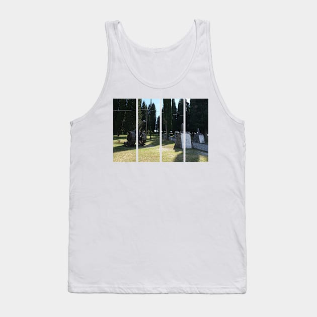 Redipuglia, Italy: Military shrine. It contains the remains of over 100.000 Italian soldiers fallen during the First World War. Friuli Venezia Giulia. Sunny spring afternoon day. Tank Top by fabbroni-art